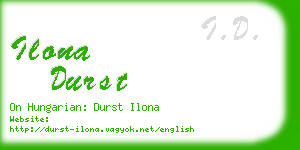 ilona durst business card